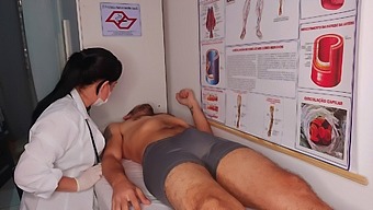 The Guy'S Dick Stood Up In Front Of The Nurse, And It Was Quite A Sight.